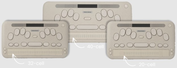 BrailleSense 7 Series 40 cell, 32 cell and 20 cell