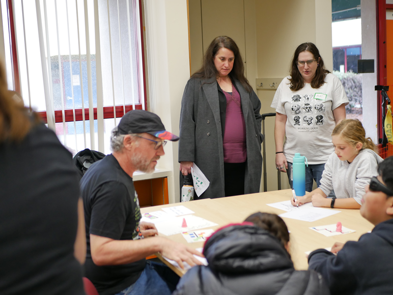 Students learning about coding.